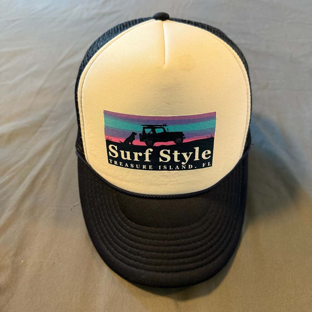Surf Style Treasure Island FL Graphic Patch Mesh-Back Trucker Cap